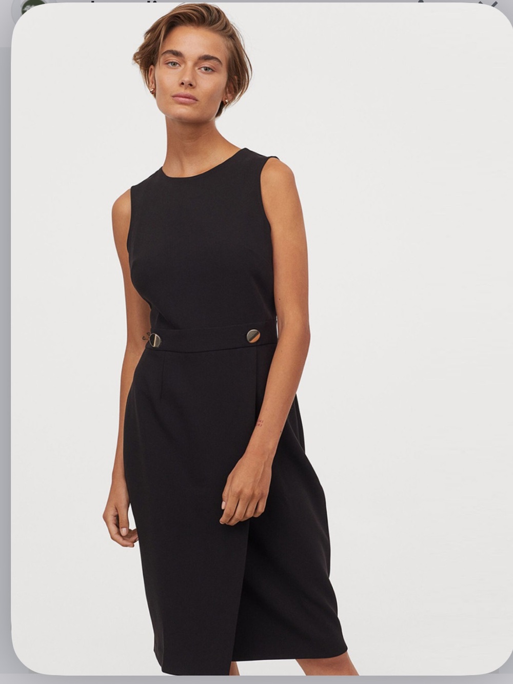 H&m Black Fitted Dress XS